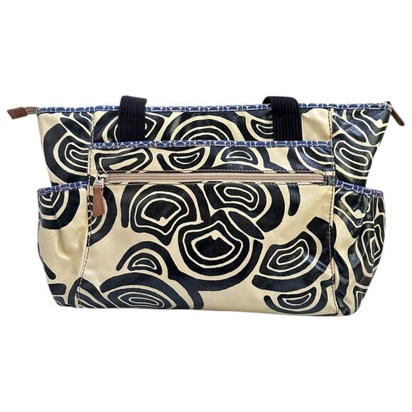 Vintage Fossil Key Per Diaper Bag Large Tote Coated Canvas Abstract Retro Print - Picture 3 of 16